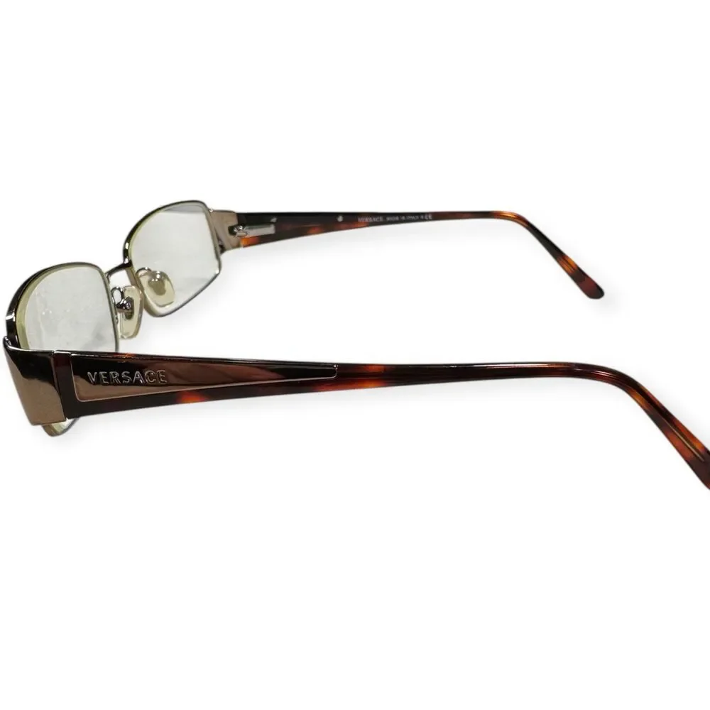 Versace 1110 Rectangle Eyeglasses Frames 53-16-135mm Full Rim Vintage Italy